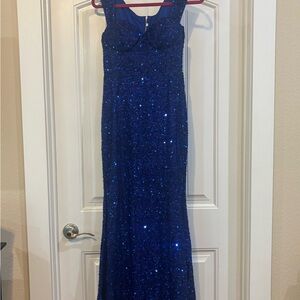 Stunning Blue Sequin Gown